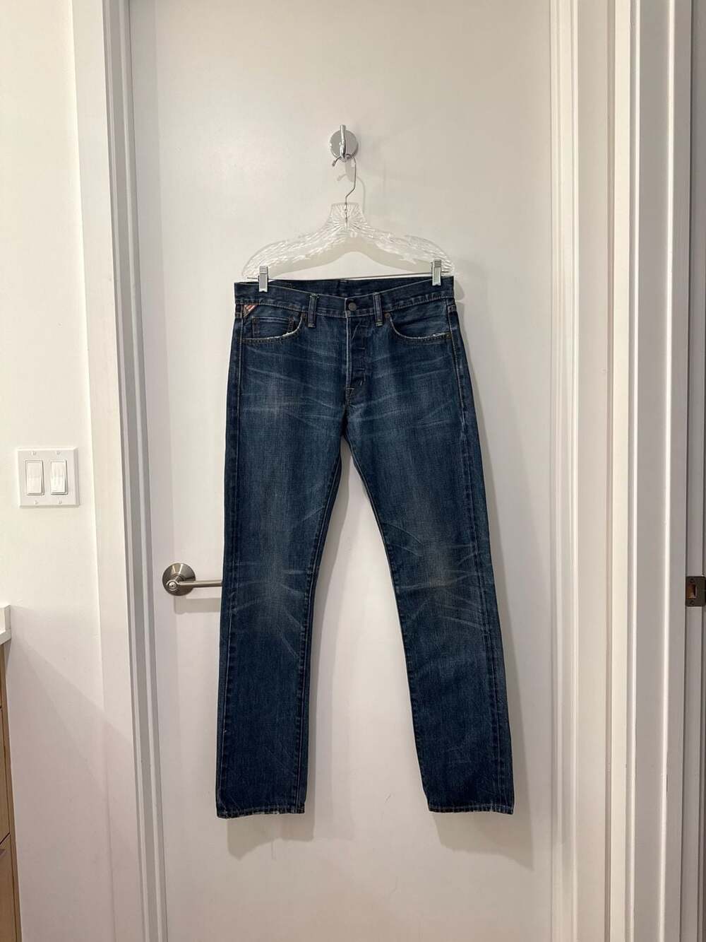 Denim & Supply Ralph Lauren Men's Dark Wash Slim Fit Distressed Jeans